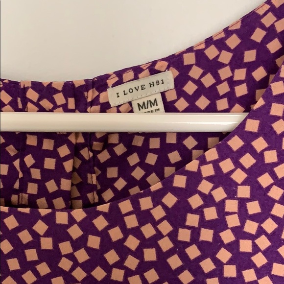 🚨4 for $20 Purple & Peach Geometric Dress Forever 21 - Picture 2 of 3